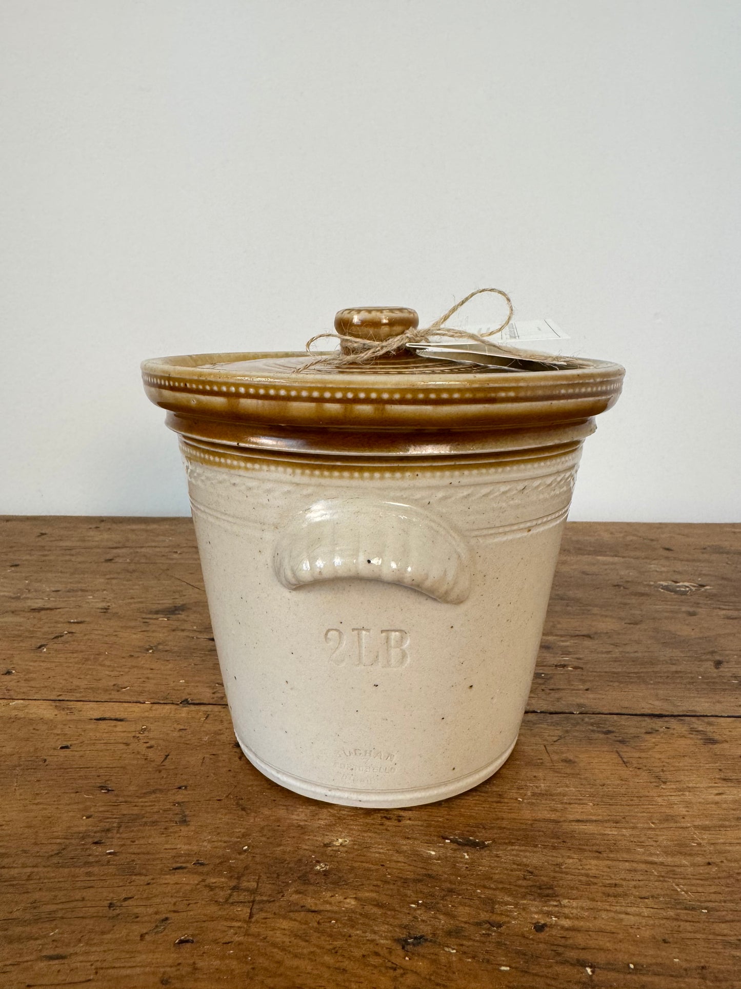 Antique Stoneware GoodMood Candle - 2lb Buchan Portobello Butter Crock