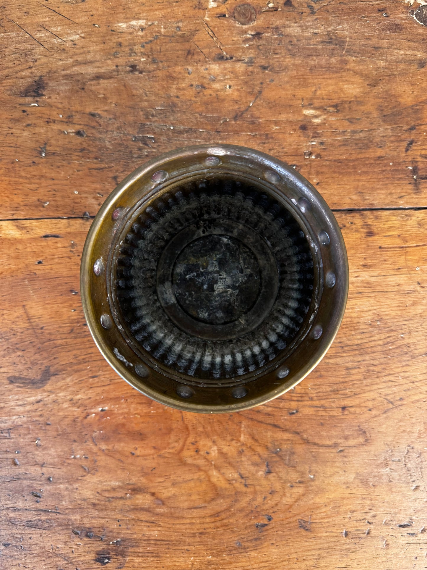 Vintage Brass Planter Pot