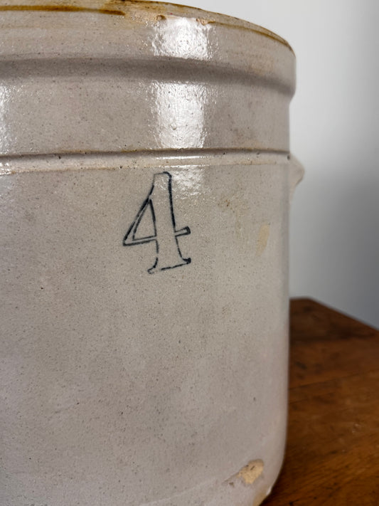 Antique Large Stoneware Crock - Stamped
