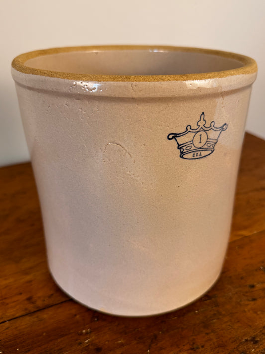 Antique Stoneware Crock - Stamped