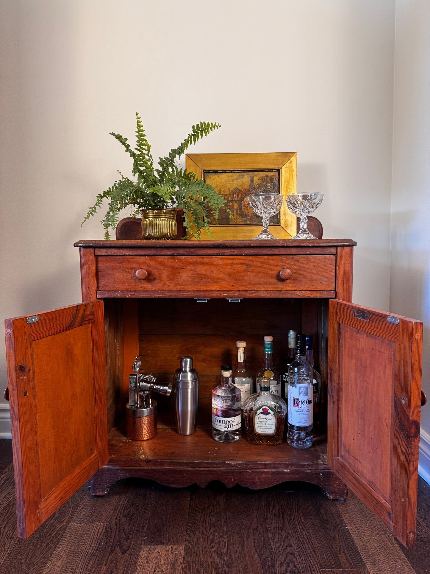 Rupert - Vintage Wooden Washstand Cabinet