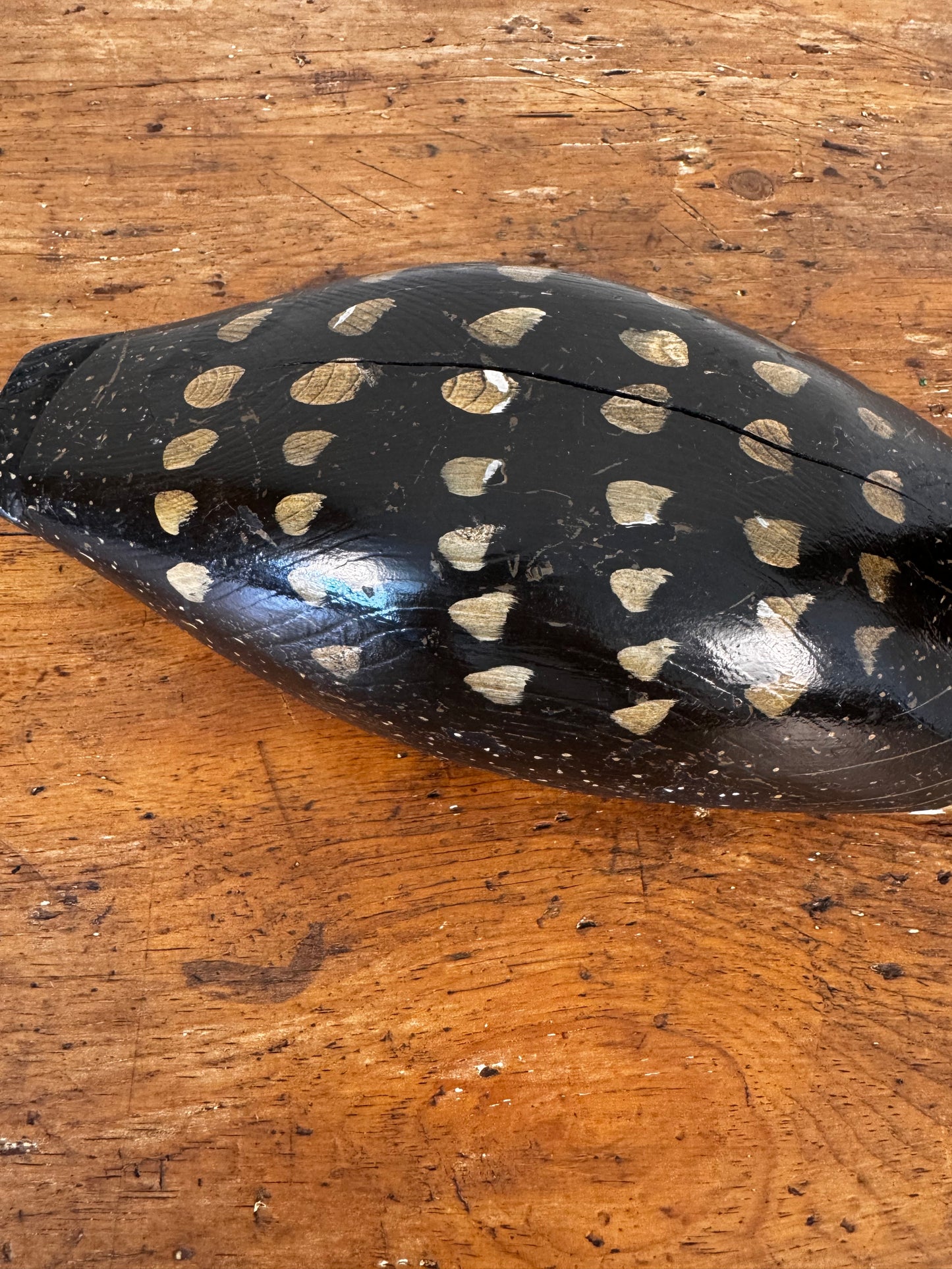 Vintage Wooden Duck Decoy - Loon