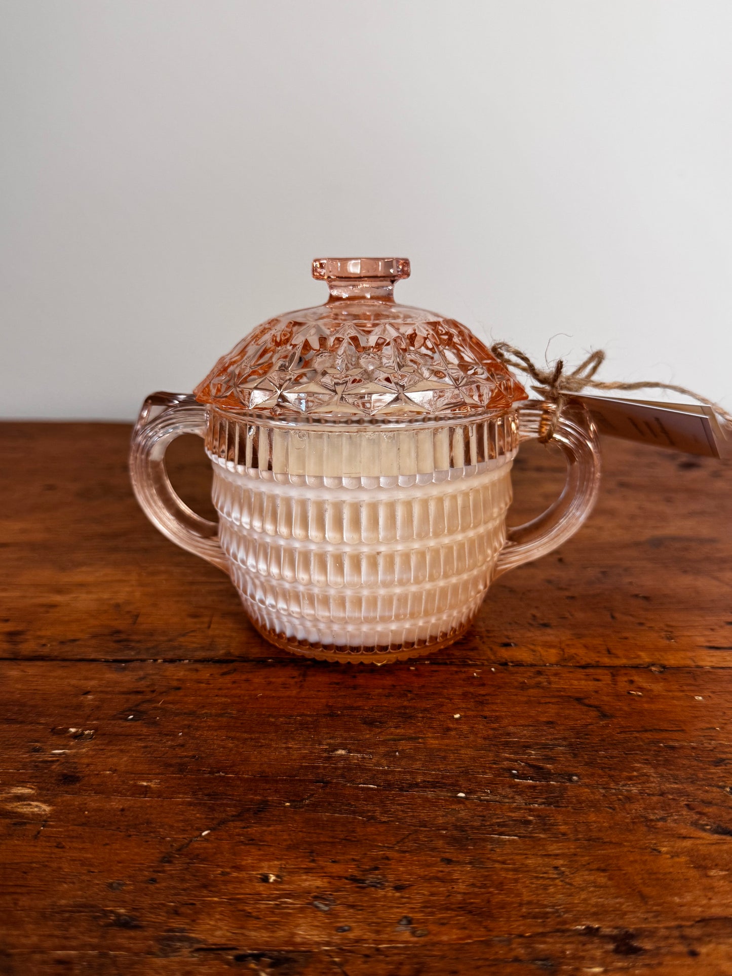 Vintage Glass GoodMood Candle - Light Pink