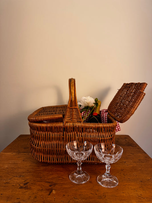 Vintage Wicker Picnic Basket