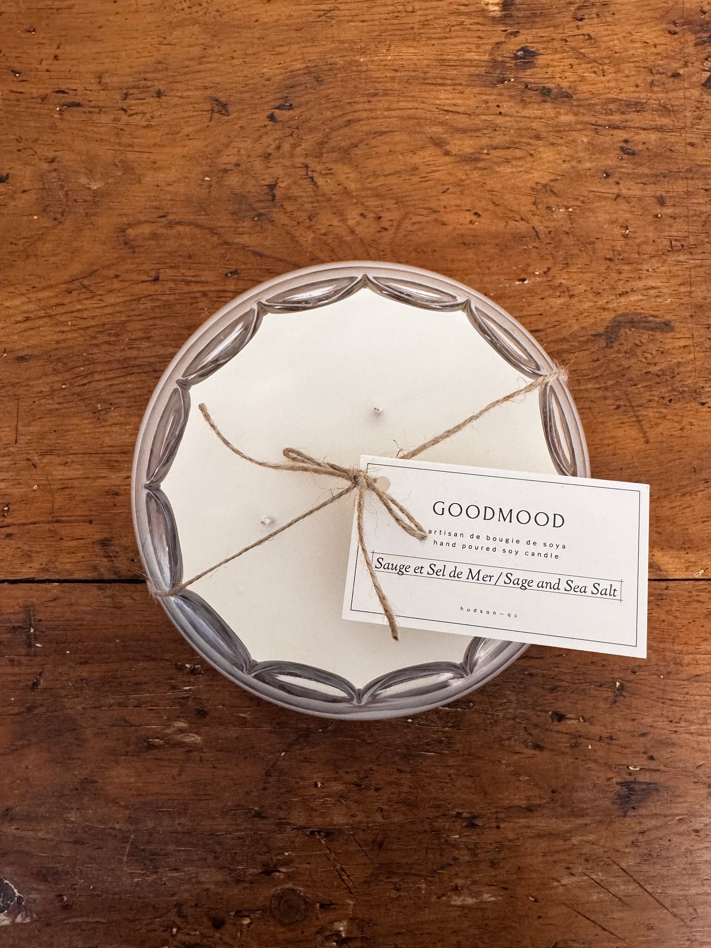 Vintage Glass GoodMood Candle - Scalloped Clear