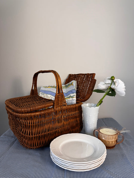 Vintage Gingham Tablecloth