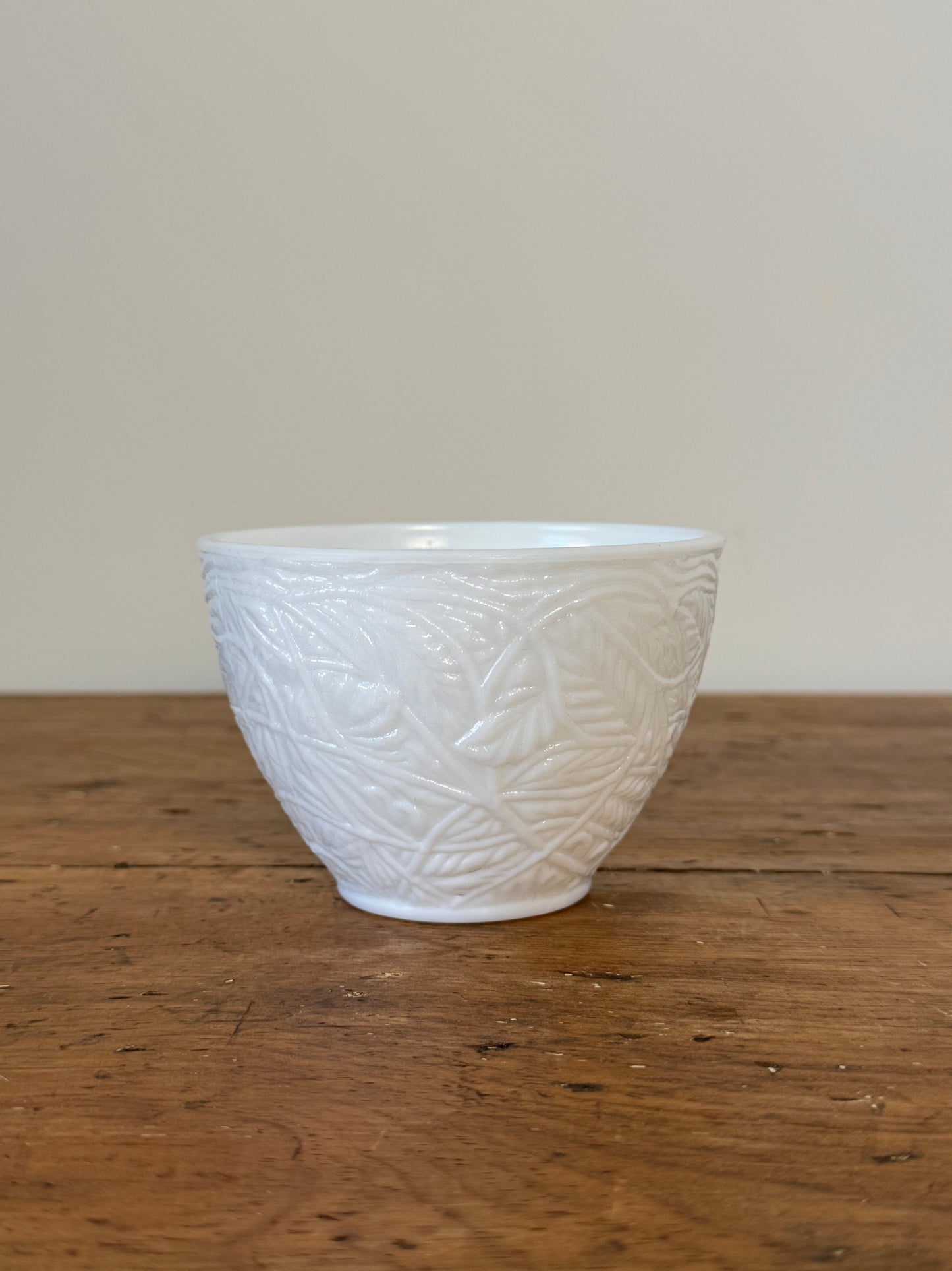 Vintage Milk Glass - Small Vines Bowl