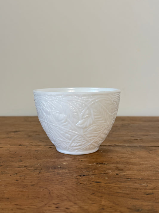 Vintage Milk Glass - Small Vines Bowl