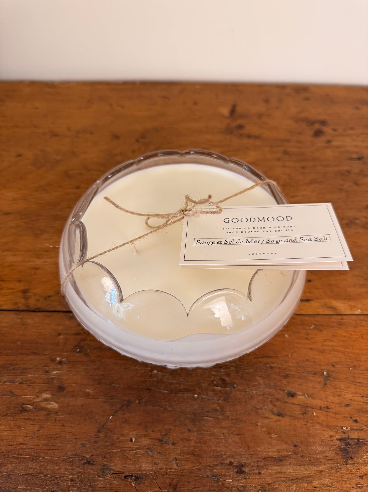 Vintage Glass GoodMood Candle - Scalloped Clear