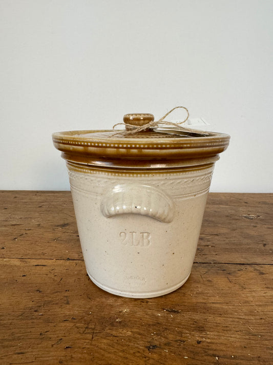 Antique Stoneware GoodMood Candle - 2lb Buchan Portobello Butter Crock