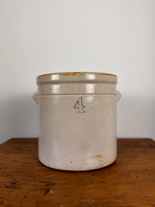 Antique Large Stoneware Crock - Stamped