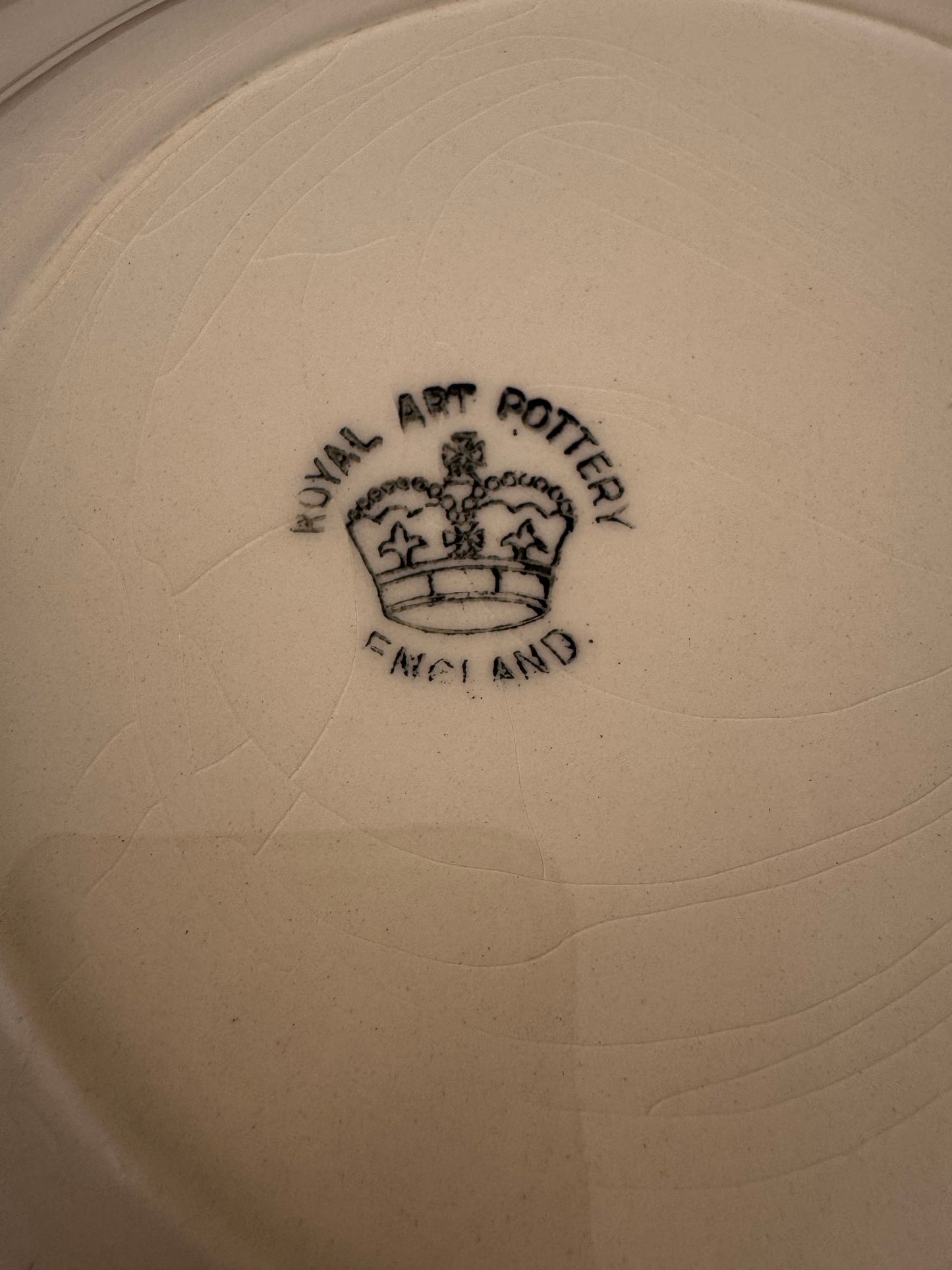 Vintage White Royal Art Pottery English Ironstone 9" Plates - Set of 6