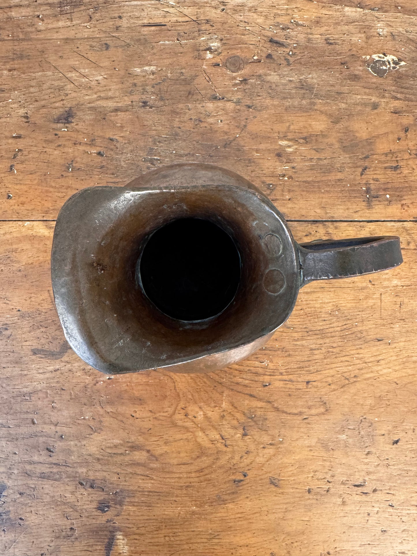 Antique Hammered Copper Pitcher