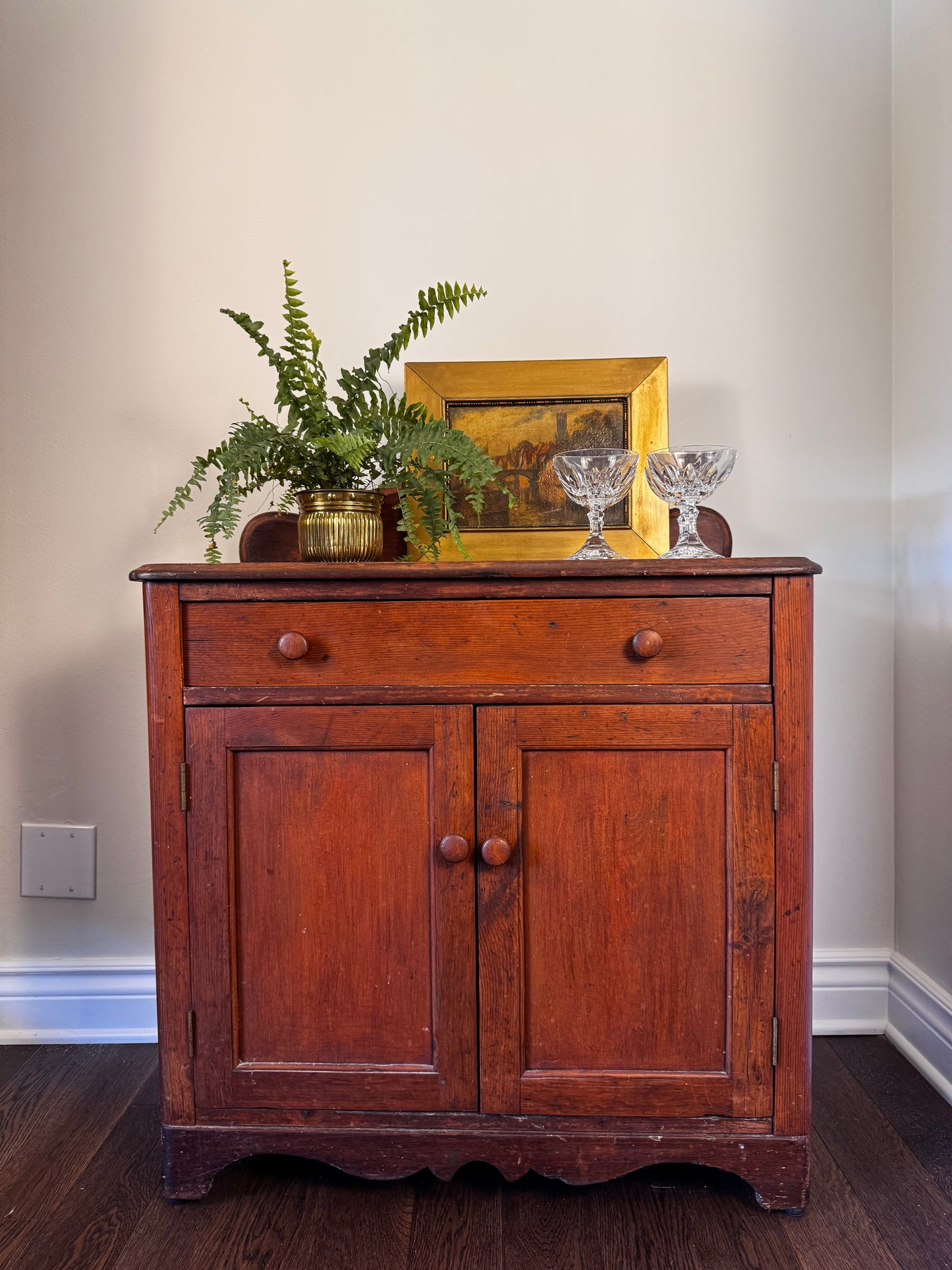 Rupert - Vintage Wooden Washstand Cabinet