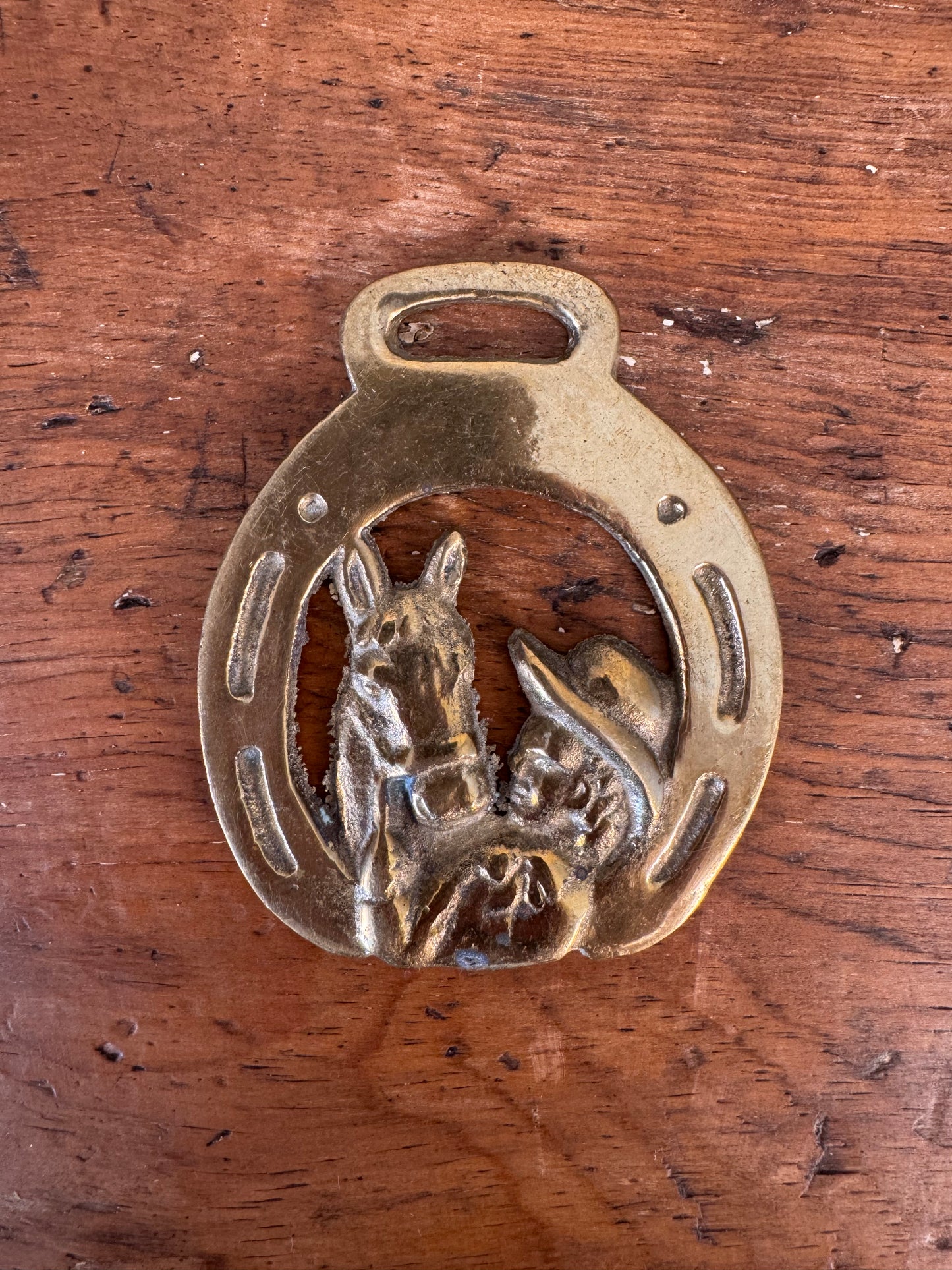Antique English Horse Brasses - Horseshoe