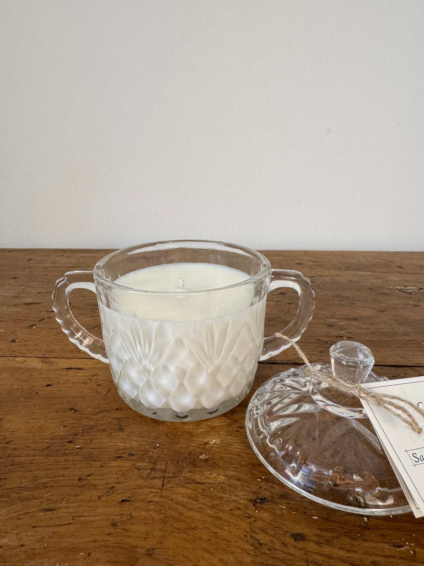 Vintage Glass GoodMood Candle - Clear Round