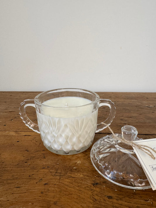 Vintage Glass GoodMood Candle - Clear Round