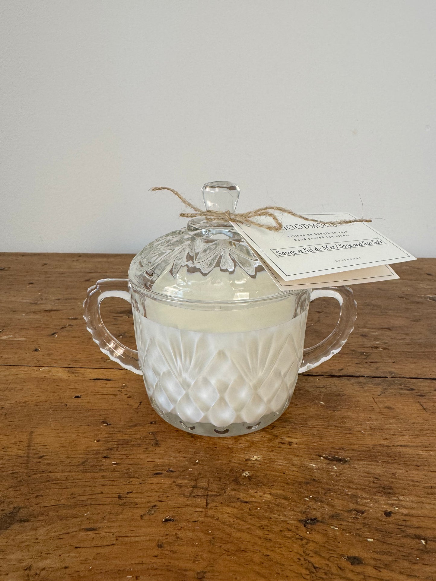 Vintage Glass GoodMood Candle - Clear Round