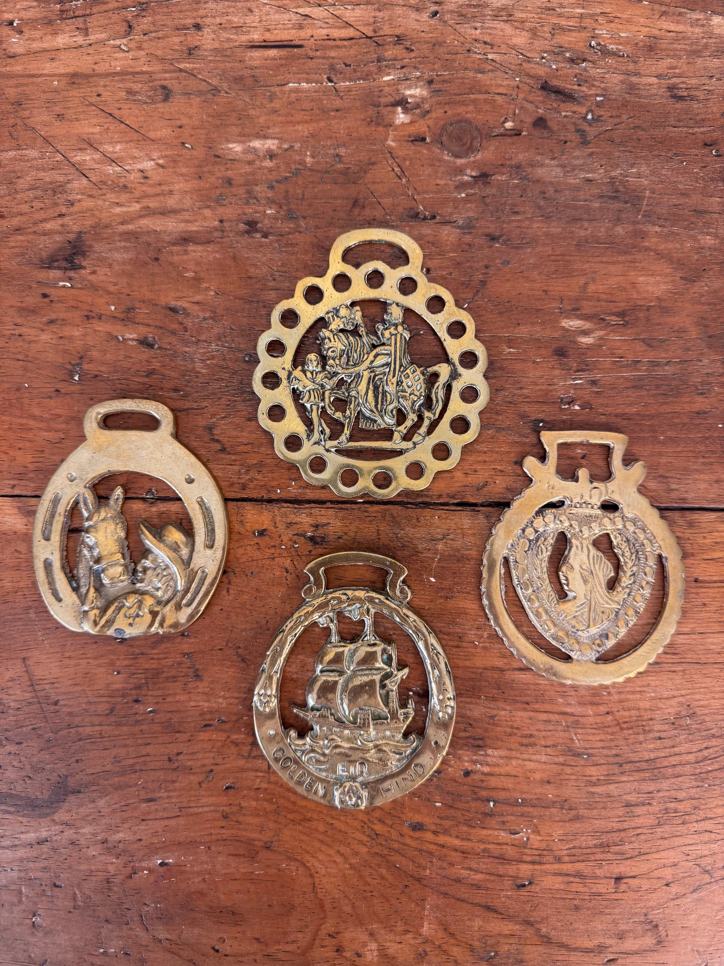 Antique English Horse Brasses - Coronation