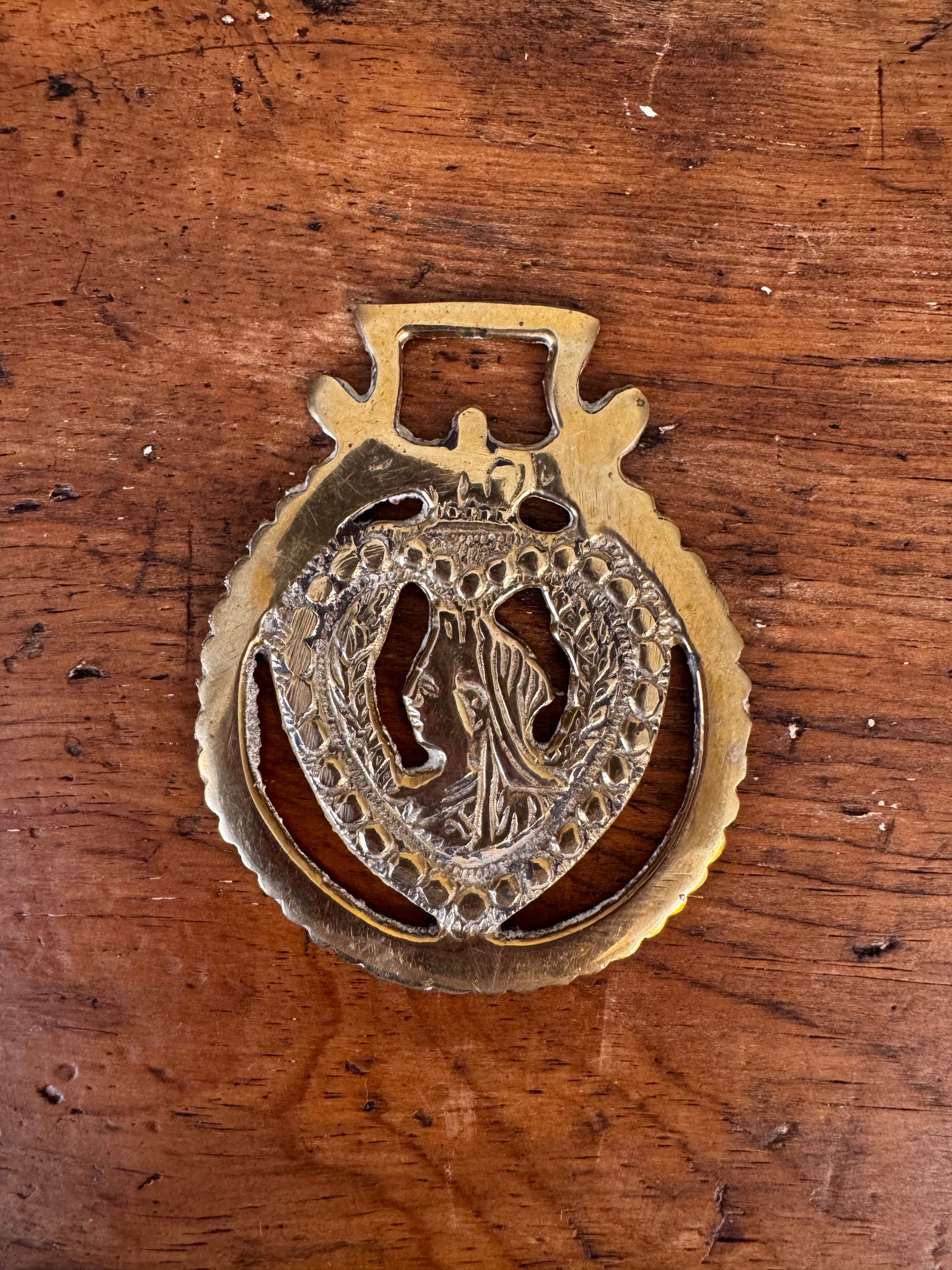 Antique English Horse Brasses - Heart