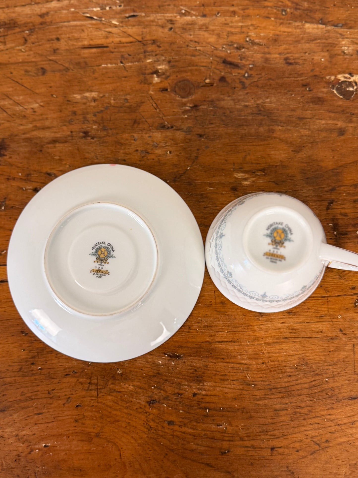 Vintage Noritake China Lorenzo #6351 Teacup & Saucer