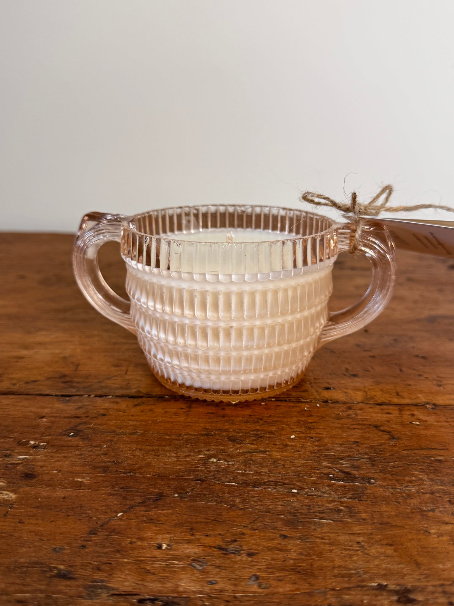 Vintage Glass GoodMood Candle - Light Pink