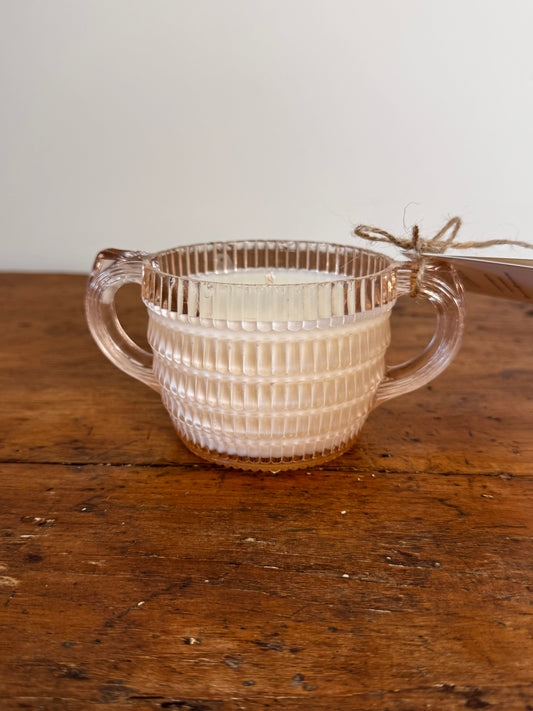 Vintage Glass GoodMood Candle - Light Pink