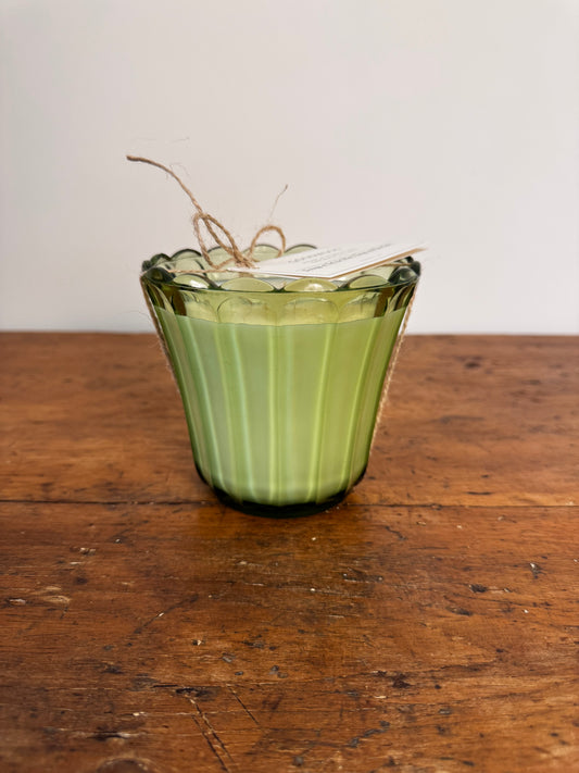 Vintage Glass GoodMood Soy Candle - Green Tulip
