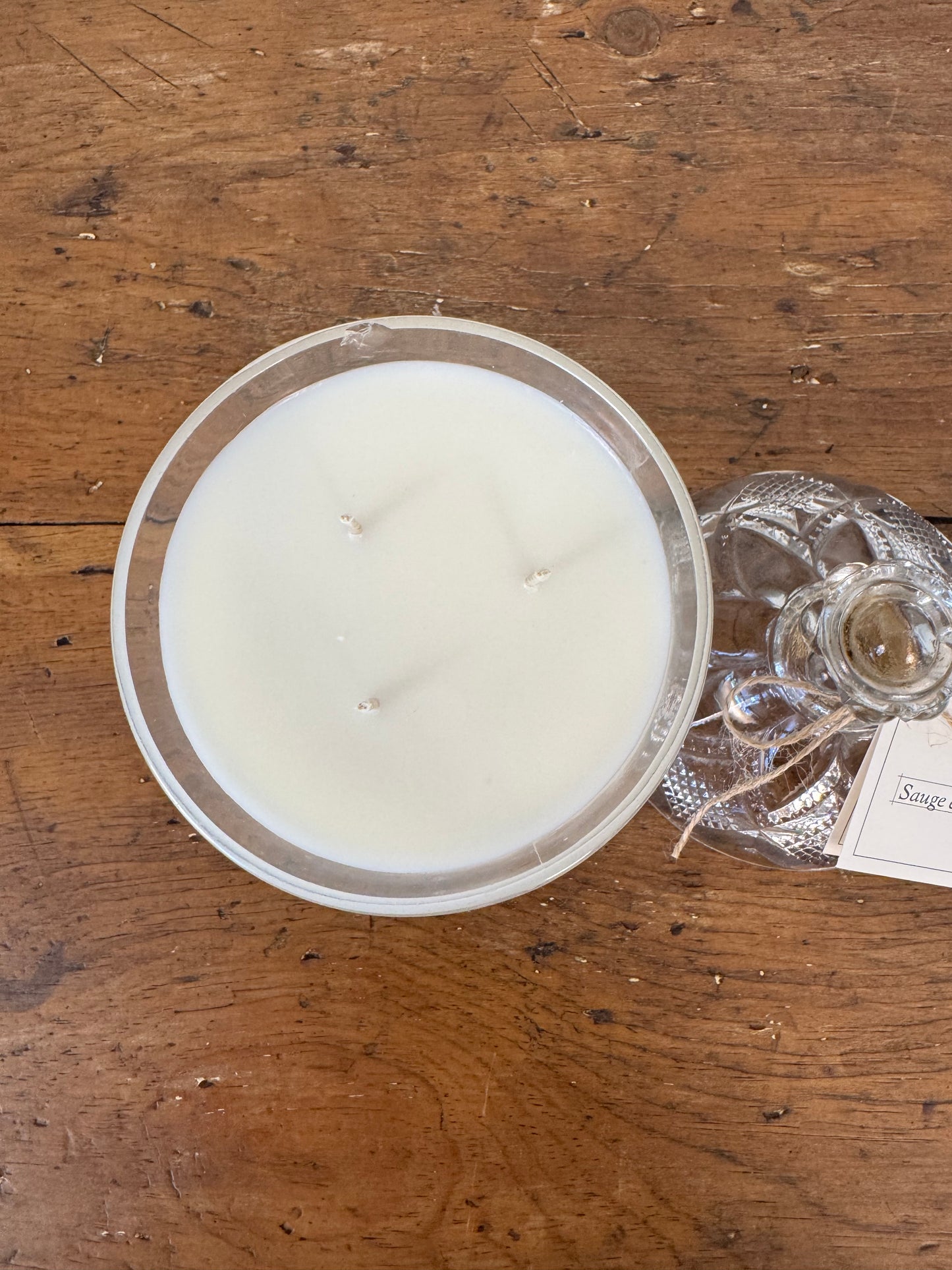 Vintage Glass GoodMood Candle -  Round with Lid