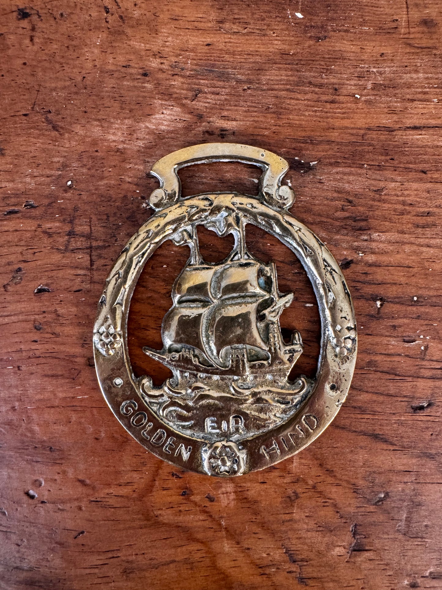 Antique English Horse Brasses - Ship