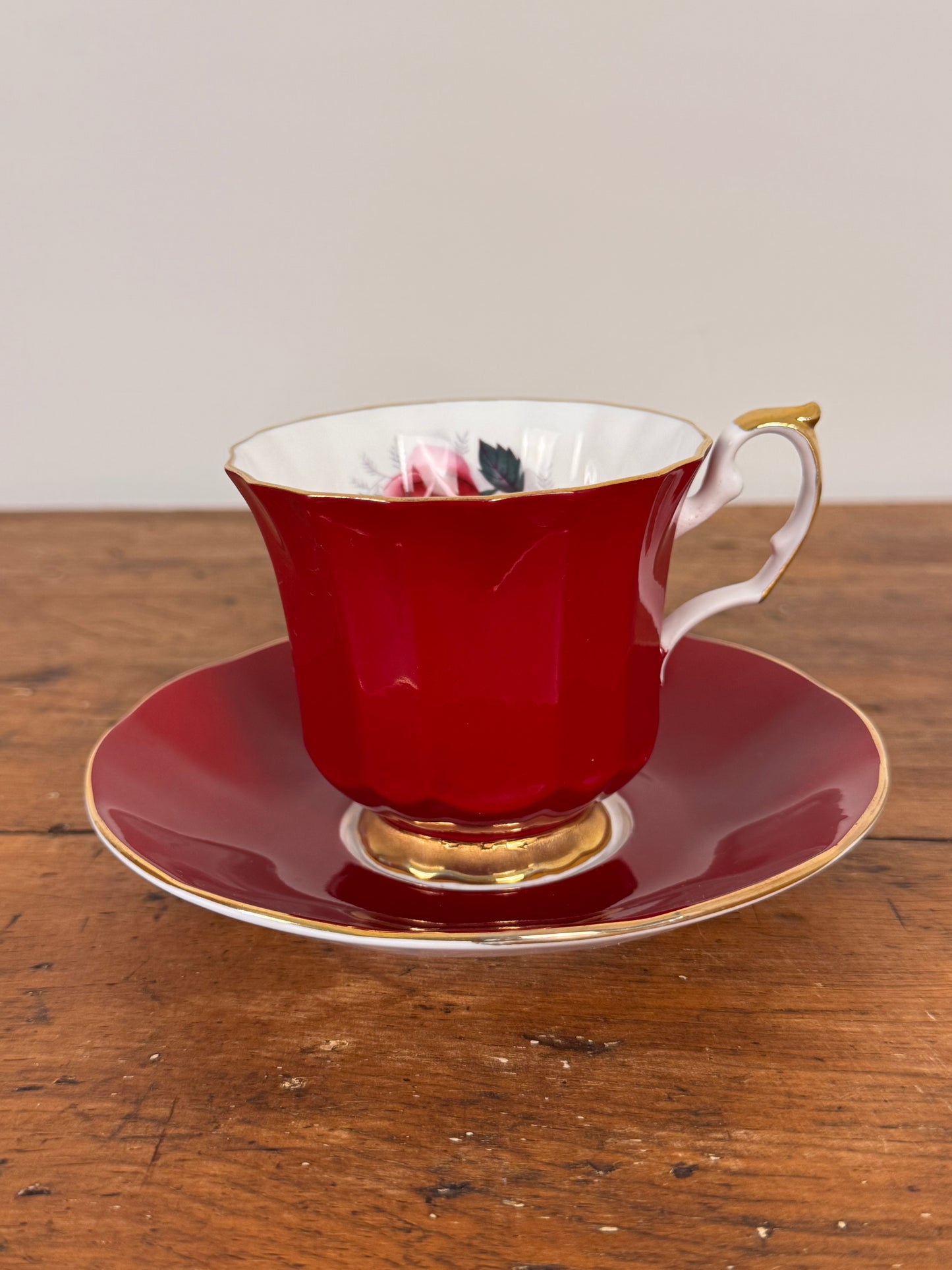 Vintage Elizabethan Staffordshire Teacup & Saucer