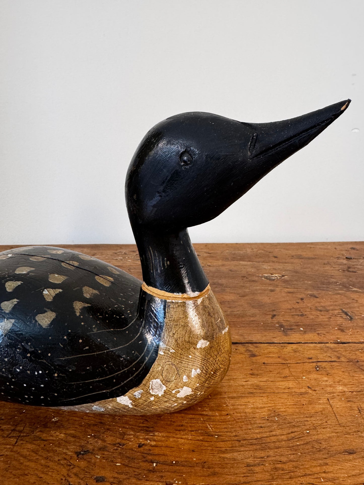 Vintage Wooden Duck Decoy - Loon