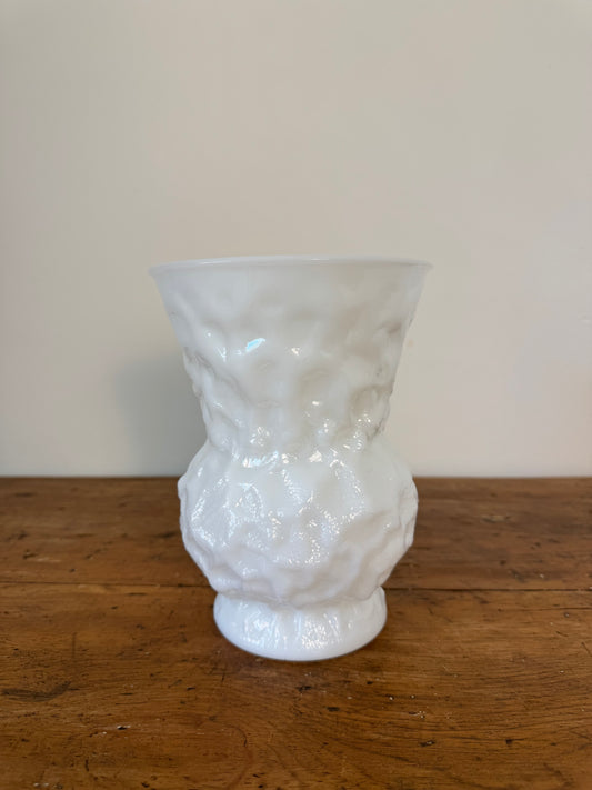 Vintage Milk Glass E.O Brody Co. Cleveland O USA Vase - Wide