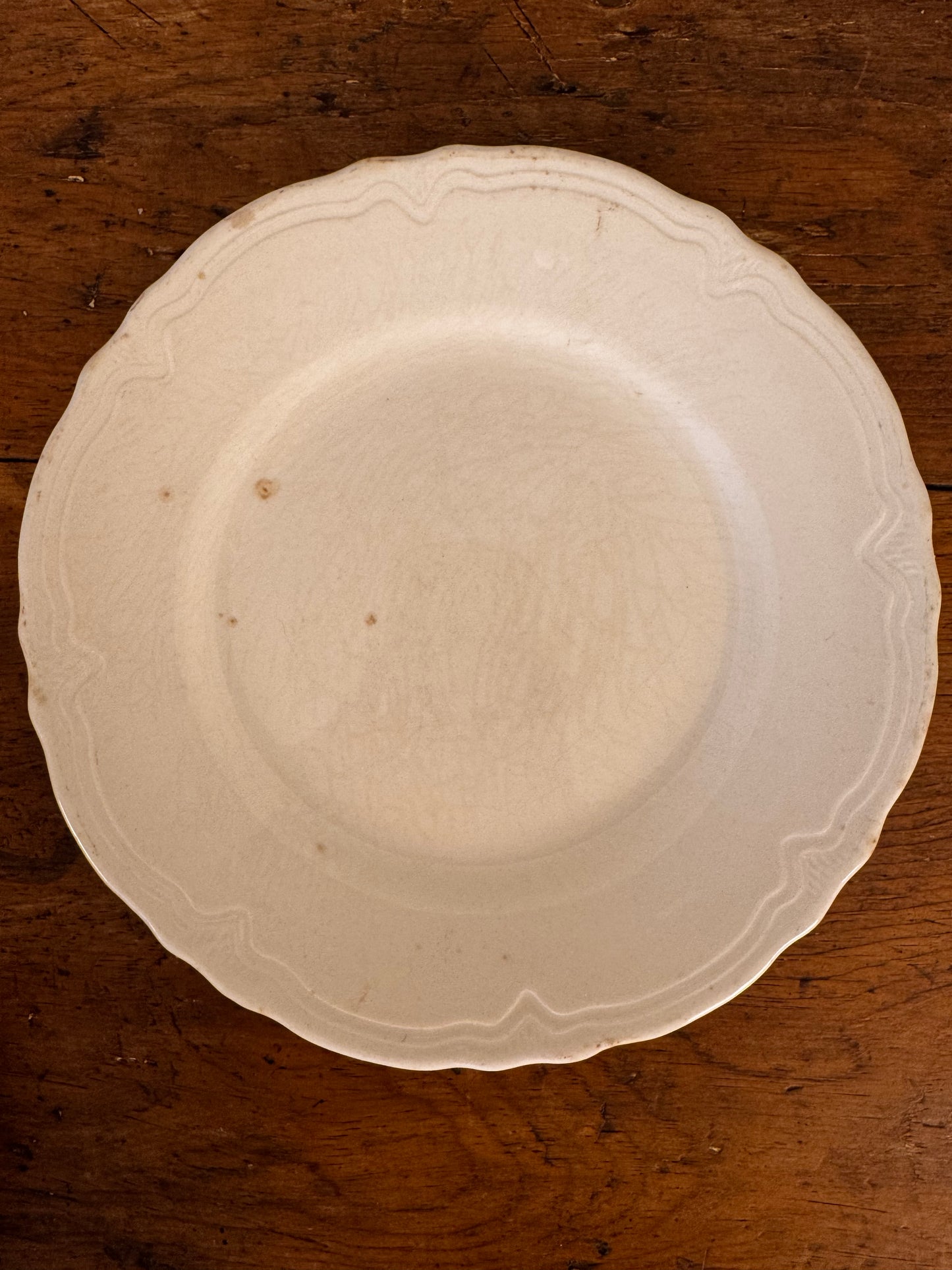 Vintage White Royal Art Pottery English Ironstone 9" Plates - Set of 6