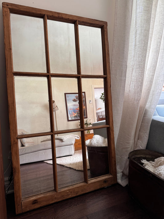 Antique Windowpane Mirror