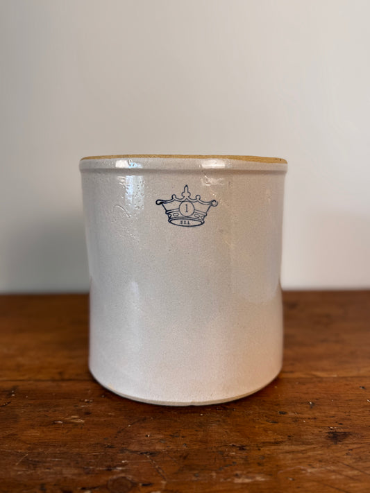Antique Stoneware Crock - Stamped